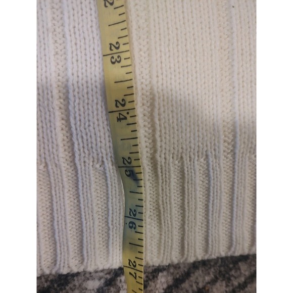 Vintage Jessica Stevens Cable Knit Chunky Fisherman Cardigan Sweater Ivory 20W - Picture 8 of 9